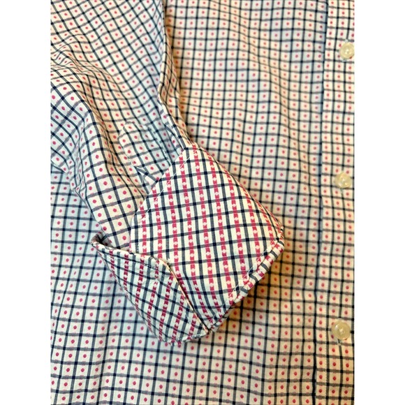 TailorByrd Mens Pink Blue Geometric Button Up Shirt Flip Cuff Size XL - Picture 4 of 9